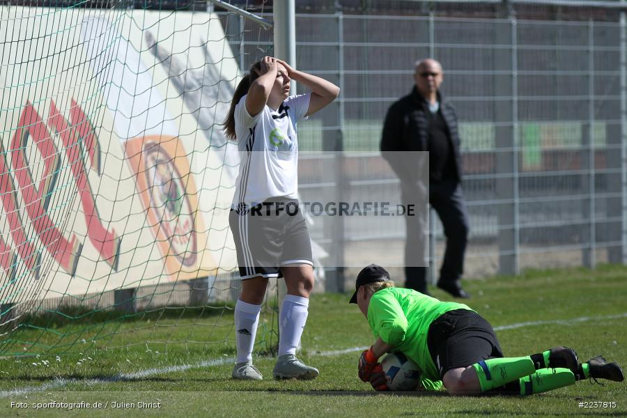 Luca Danielle Kurzawe, Karina Droll, 07.04.2019, Bezirksliga Frauen, 1. FFC Alzenau, FV Karlstadt - Bild-ID: 2237815
