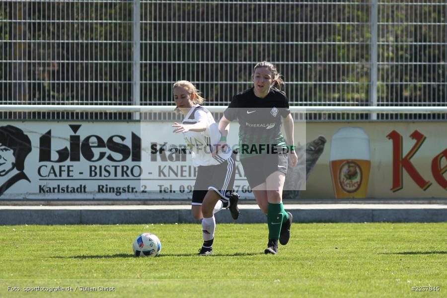 Lisa Steinbach, Elena Bott, 07.04.2019, Bezirksliga Frauen, 1. FFC Alzenau, FV Karlstadt - Bild-ID: 2237845