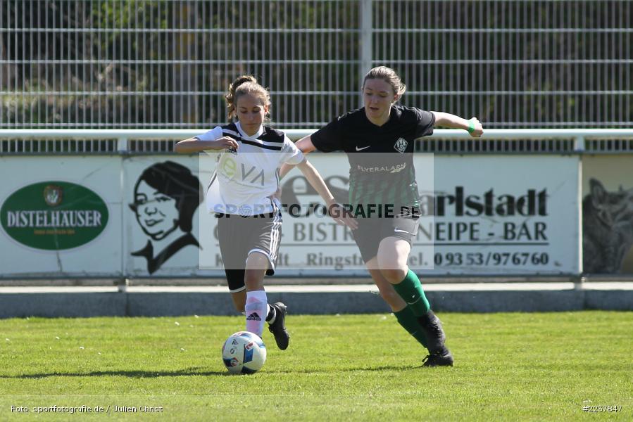 Lisa Steinbach, Elena Bott, 07.04.2019, Bezirksliga Frauen, 1. FFC Alzenau, FV Karlstadt - Bild-ID: 2237847
