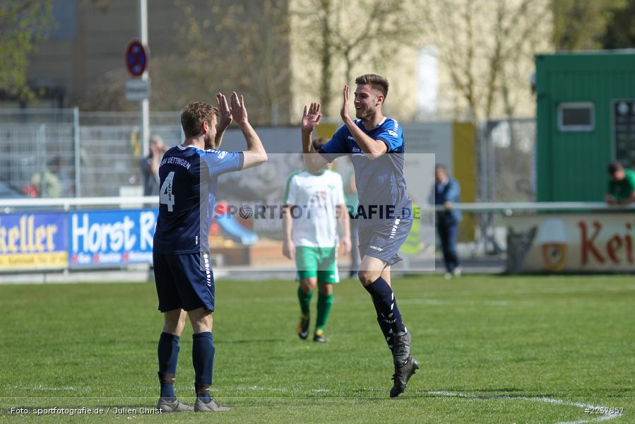 Steffen Babl, Kai Schlessmann, 07.04.2019, Bezirksliga West, TSV Üttingen, FV Karlstadt - Bild-ID: 2237857 Steffen Babl, Kai Schlessmann, 07.04.2019, Bezirksliga West, TSV Üttingen, FV Karlstadt - Bild-ID: 2237857