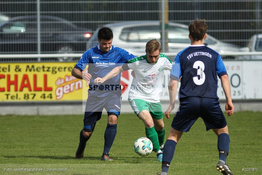 Kai Fleischmann, Tim Hofbauer, 07.04.2019, Bezirksliga West, TSV Üttingen, FV Karlstadt - Bild-ID: 2237871
