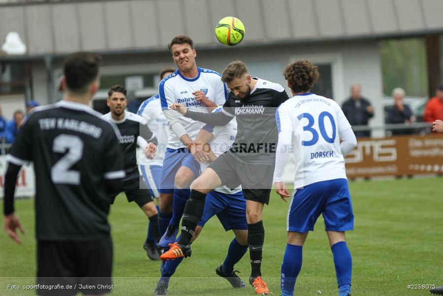 Sebastian Stumpf, Kevin Dees, Landesliga Nordwest, 13.04.2019, TSV Unterpleichfeld, TSV Karlburg - Bild-ID: 2238075 Sebastian Stumpf, Kevin Dees, Landesliga Nordwest, 13.04.2019, TSV Unterpleichfeld, TSV Karlburg - Bild-ID: 2238075