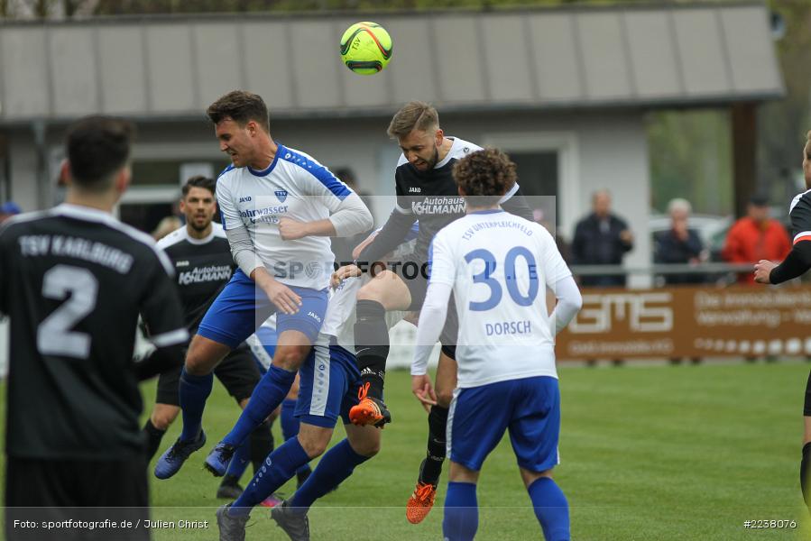 Sebastian Stumpf, Kevin Dees, Landesliga Nordwest, 13.04.2019, TSV Unterpleichfeld, TSV Karlburg - Bild-ID: 2238076 Sebastian Stumpf, Kevin Dees, Landesliga Nordwest, 13.04.2019, TSV Unterpleichfeld, TSV Karlburg - Bild-ID: 2238076
