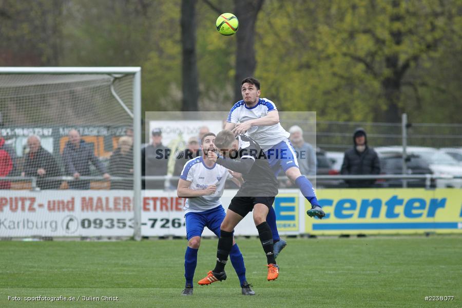Sebastian Stumpf, Nino Wagner, Landesliga Nordwest, 13.04.2019, TSV Unterpleichfeld, TSV Karlburg - Bild-ID: 2238077 Sebastian Stumpf, Nino Wagner, Landesliga Nordwest, 13.04.2019, TSV Unterpleichfeld, TSV Karlburg - Bild-ID: 2238077
