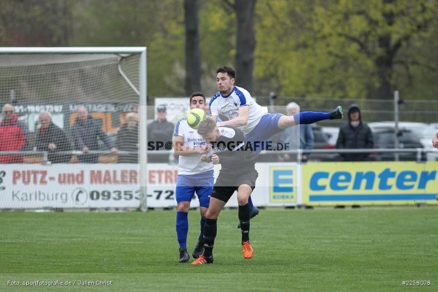 Sebastian Stumpf, Nino Wagner, Landesliga Nordwest, 13.04.2019, TSV Unterpleichfeld, TSV Karlburg - Bild-ID: 2238078 Sebastian Stumpf, Nino Wagner, Landesliga Nordwest, 13.04.2019, TSV Unterpleichfeld, TSV Karlburg - Bild-ID: 2238078