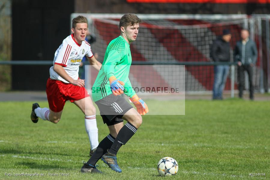 Philip Hans Sachs, Maxim Rosenkranz, Kreisklasse Würzburg, 14.04.2019, SG Burgsinn, FC Karsbach - Bild-ID: 2238114