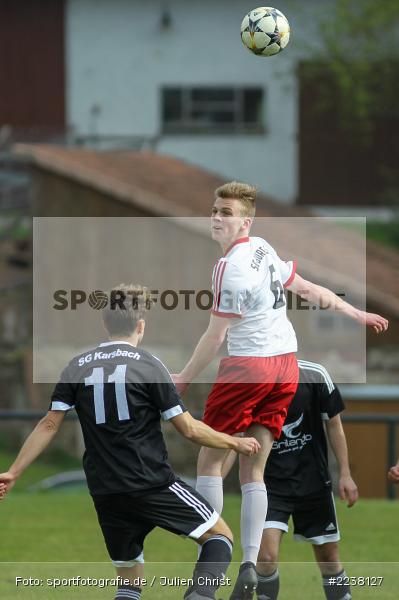 Luca Knöll, Steffen Lochmann, Kreisklasse Würzburg, 14.04.2019, SG Burgsinn, FC Karsbach - Bild-ID: 2238127