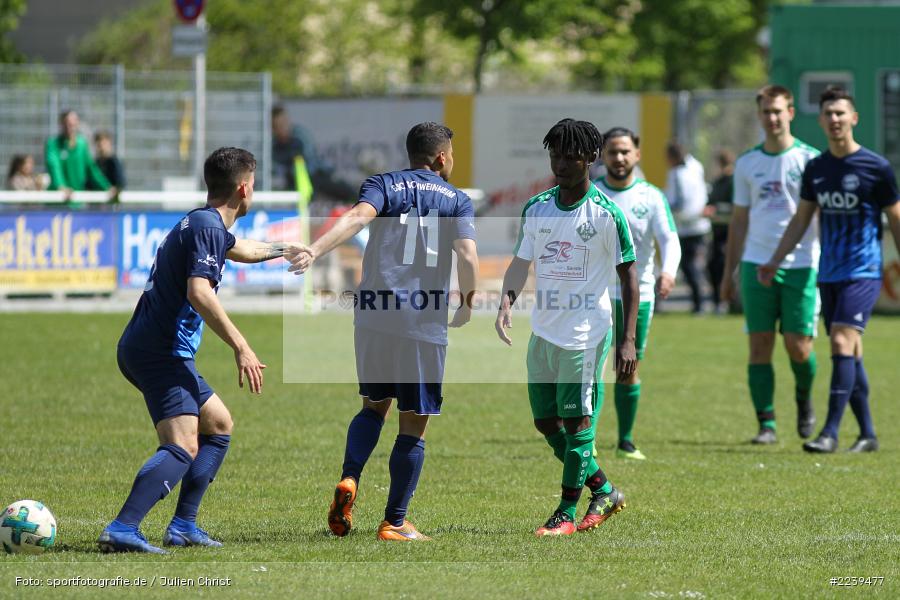 Christian Weber, Sanusie Bah, 12.05.2019, Bezirksliga Unterfranken, BSC Aschaffenburg-Schweinheim, FV Karlstadt - Bild-ID: 2239477