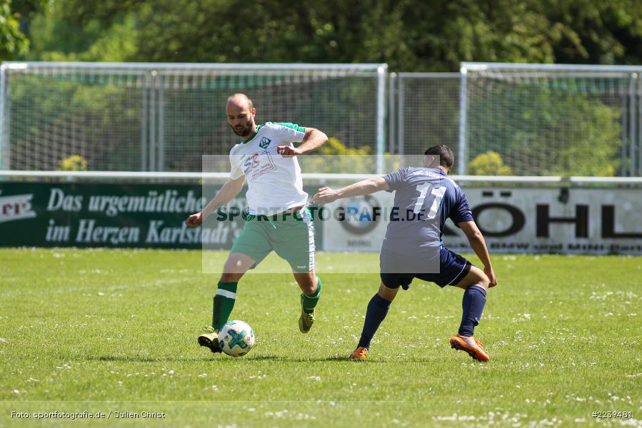 Christian Weber, Severin Wagner, 12.05.2019, Bezirksliga Unterfranken, BSC Aschaffenburg-Schweinheim, FV Karlstadt - Bild-ID: 2239481