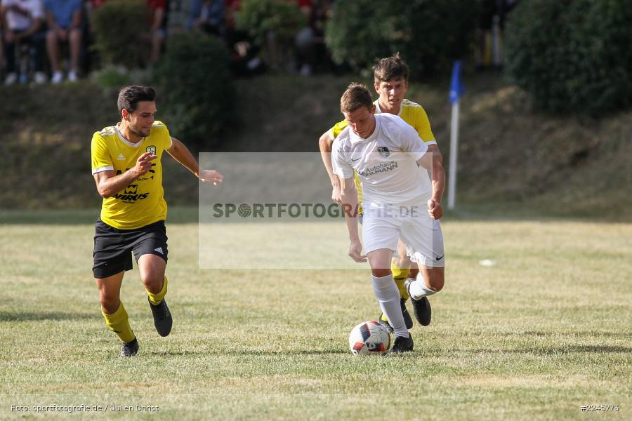 Victor Kleinhenz, Lukas Graser, Sebastian Fries, Sportfest Adelsberg, 07.07.2019, Landesfreundschaftsspiele, FC Thulba, TSV Karlburg - Bild-ID: 2245773