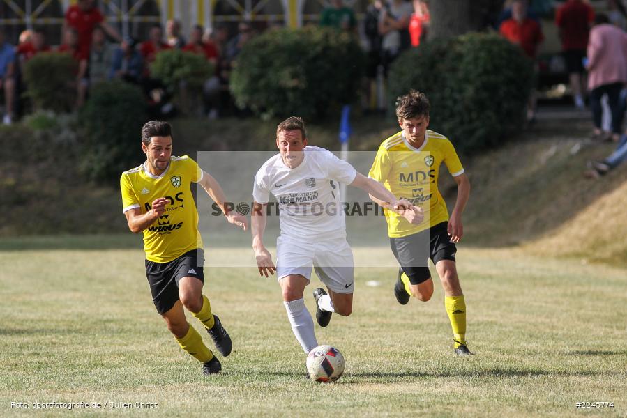 Lukas Graser, Victor Kleinhenz, Sebastian Fries, Sportfest Adelsberg, 07.07.2019, Landesfreundschaftsspiele, FC Thulba, TSV Karlburg - Bild-ID: 2245774