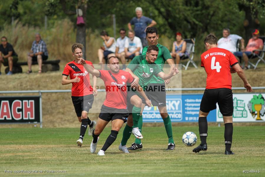 Dennis Kuhmann, Mario Hartmann, 28.07.2019, Bezirksliga Unterfranken West, SSV Kitzingen, TSV Retzbach - Bild-ID: 2248943