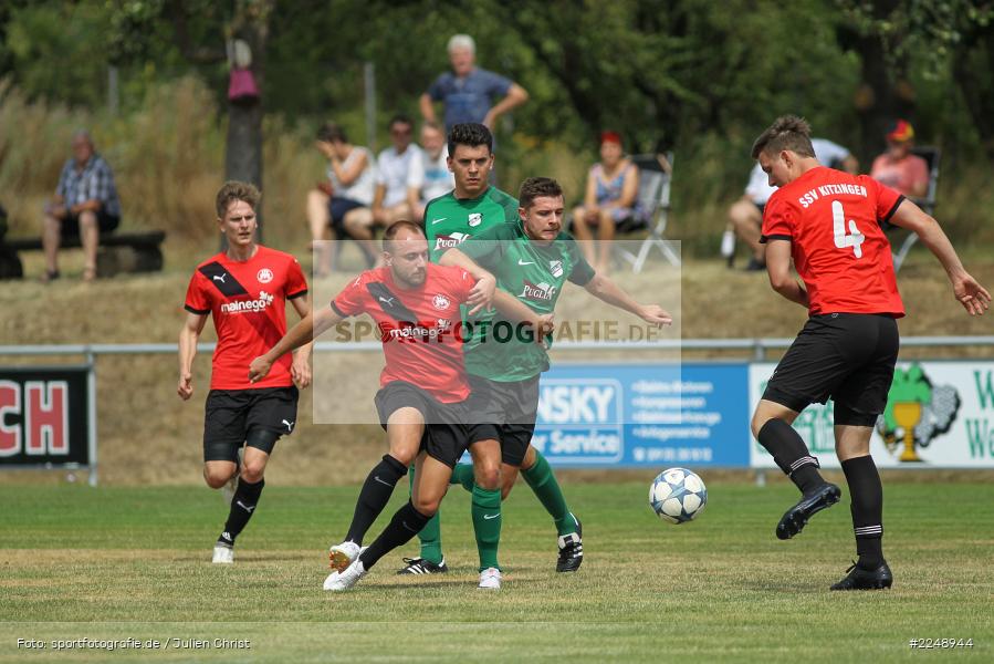 Dennis Kuhmann, Mario Hartmann, 28.07.2019, Bezirksliga Unterfranken West, SSV Kitzingen, TSV Retzbach - Bild-ID: 2248944