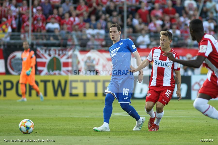 Patrick Sontheimer, Sebastian Rudy, Dallenberg, FLYERALARM Arena, Saison 2019/2020, Runde 1, DFB Pokal, TSG 1899 Hoffenheim, FC Würzburger Kickers - Bild-ID: 2253239