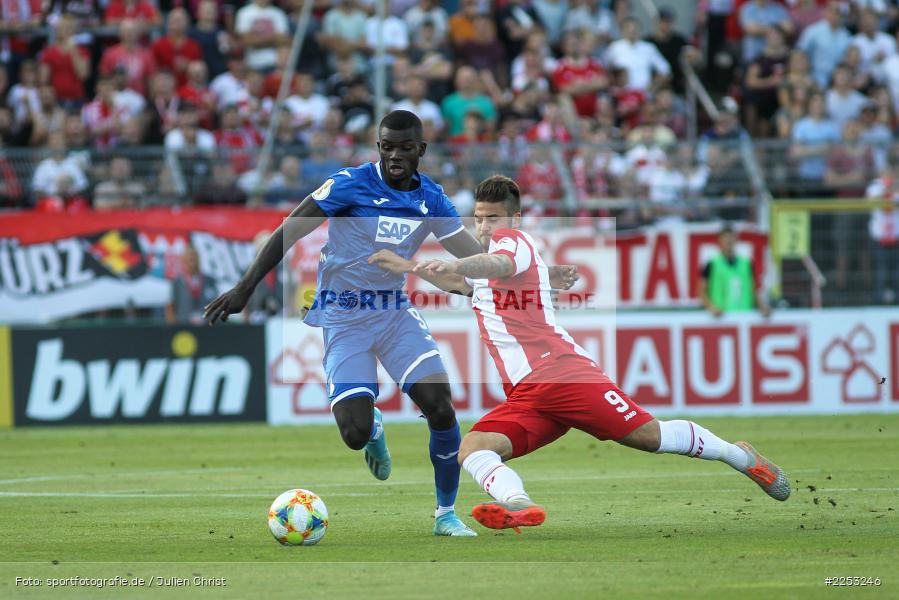 Dominic Baumann, Ihlas Bebou, Dallenberg, FLYERALARM Arena, Saison 2019/2020, Runde 1, DFB Pokal, TSG 1899 Hoffenheim, FC Würzburger Kickers - Bild-ID: 2253246 Dominic Baumann, Ihlas Bebou, Dallenberg, FLYERALARM Arena, Saison 2019/2020, Runde 1, DFB Pokal, TSG 1899 Hoffenheim, FC Würzburger Kickers - Bild-ID: 2253246