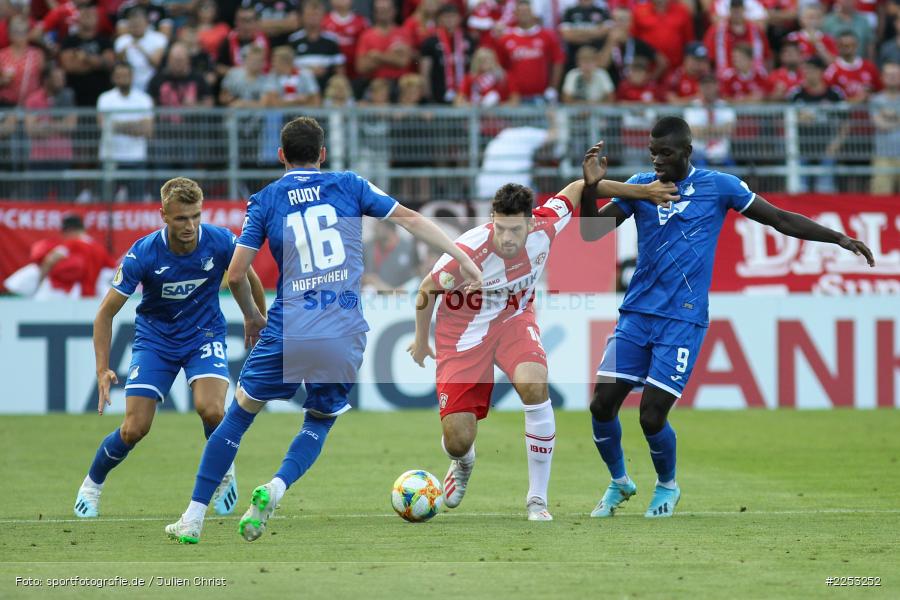 Ihlas Bebou, Sebastian Rudy, Luca Pfeiffer, Dallenberg, FLYERALARM Arena, Saison 2019/2020, Runde 1, DFB Pokal, TSG 1899 Hoffenheim, FC Würzburger Kickers - Bild-ID: 2253252