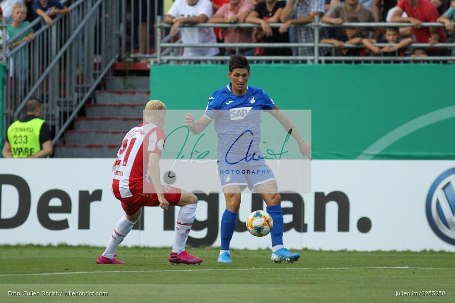 Luke Hemmerich, Steven Zuber, Dallenberg, FLYERALARM Arena, Saison 2019/2020, Runde 1, DFB Pokal, TSG 1899 Hoffenheim, FC Würzburger Kickers - Bild-ID: 2253258 Luke Hemmerich, Steven Zuber, Dallenberg, FLYERALARM Arena, Saison 2019/2020, Runde 1, DFB Pokal, TSG 1899 Hoffenheim, FC Würzburger Kickers - Bild-ID: 2253258
