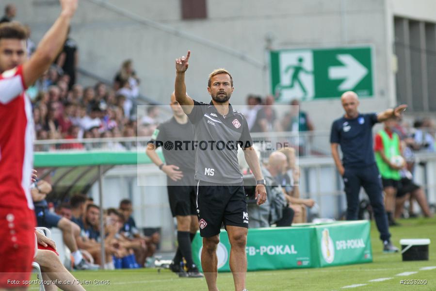 Michael Schiele, Dallenberg, FLYERALARM Arena, Saison 2019/2020, Runde 1, DFB Pokal, TSG 1899 Hoffenheim, FC Würzburger Kickers - Bild-ID: 2253260
