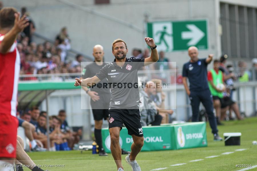 Michael Schiele, Dallenberg, FLYERALARM Arena, Saison 2019/2020, Runde 1, DFB Pokal, TSG 1899 Hoffenheim, FC Würzburger Kickers - Bild-ID: 2253263