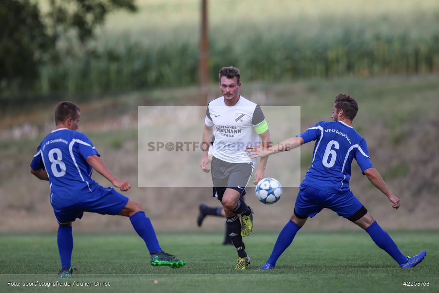 Felix Müller, Kevin Leibold, Samue Volk, 18.08.2019, Kreisliga Würzburg, FV Steinfeld/Hausen-Rohrbach, TSV Duttenbrunn - Bild-ID: 2253763