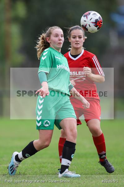 Alina Fuchs, Sophia Burkard, 03.10.2019, Landesliga Nord Frauen, SpVgg Greuther Fürth II, FC Karsbach - Bild-ID: 2265192