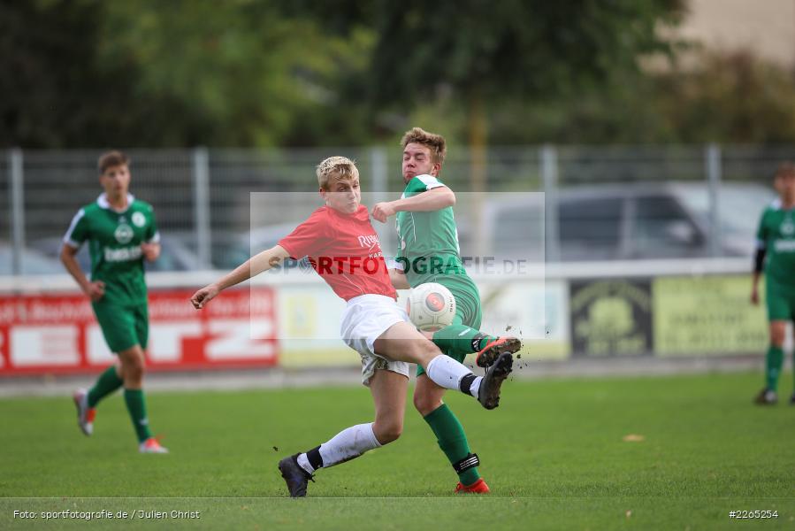 Toni Vogel, Mika Beckert, 03.10.2019, U19 Bezirksoberliga, (SG) TuS Frammersbach, (SG) FV Karlstadt - Bild-ID: 2265254