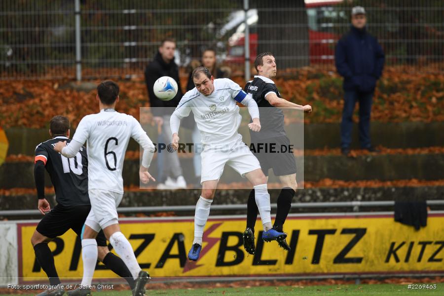 Sebastian Fries, Tim Lorenz, 02.11.2019, Bayernliga Nord, TSV Karlburg, Würzburger FV - Bild-ID: 2269463