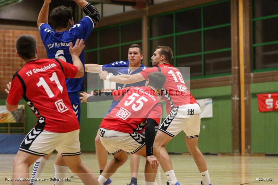 Marco Weber, Kai Blattner, Christian Schön, Bezirksliga Staffel Nord, 03.11.2019, TV Gerolzhofen, TSV Karlstadt - Bild-ID: 2269621