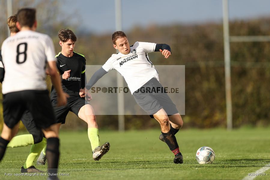 Sebastian Reusch, Luis Kohlmann, 09.11.2019, Kreisliga Würzburg Gr. 2, TSV Karlburg II, FC Wiesenfeld-Halsbach - Bild-ID: 2269729