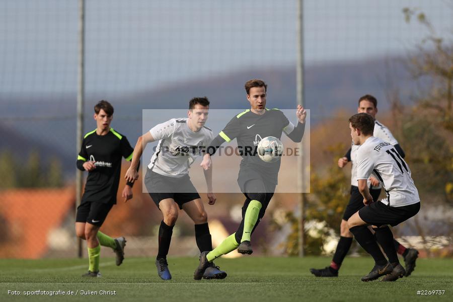 Luis Kohlmann, Philipp Kübert, Marco Mehling, 09.11.2019, Kreisliga Würzburg Gr. 2, TSV Karlburg II, FC Wiesenfeld-Halsbach - Bild-ID: 2269737
