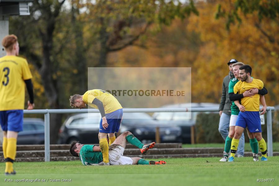 Niklas Breust, Lars Stegerwald, Luca Schmitt, Yannic Mälzer, Kreisklasse Würzburg Gr. 3, 09.11.2019, SV Sendelbach-Steinbach, FC Gössenheim - Bild-ID: 2269797 Niklas Breust, Lars Stegerwald, Luca Schmitt, Yannic Mälzer, Kreisklasse Würzburg Gr. 3, 09.11.2019, SV Sendelbach-Steinbach, FC Gössenheim - Bild-ID: 2269797