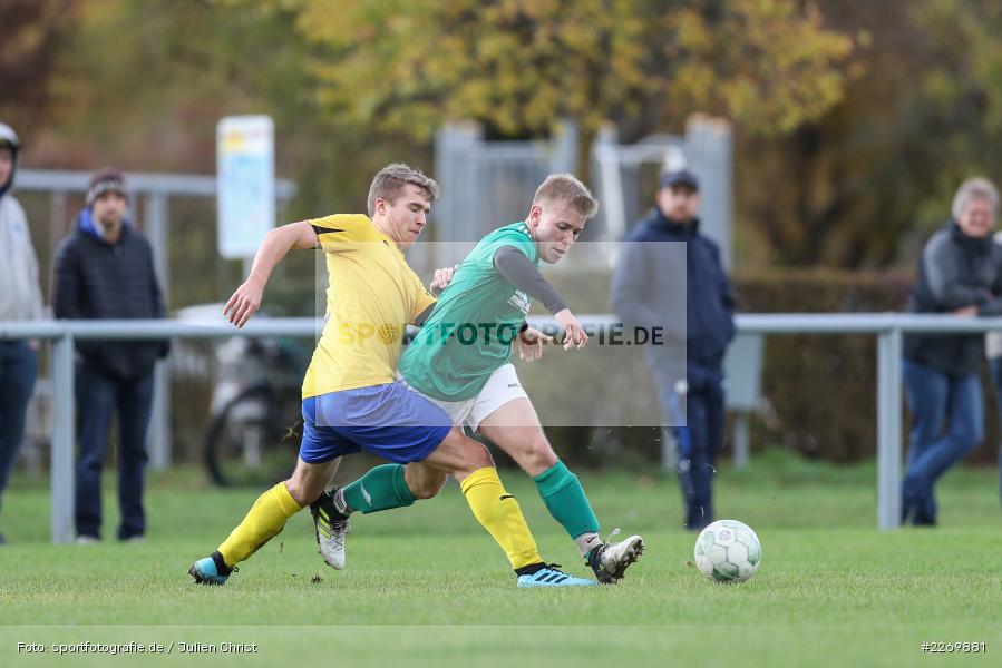 Niklas Breust, Felix Keinert, Kreisklasse Würzburg Gr. 3, 09.11.2019, SV Sendelbach-Steinbach, FC Gössenheim - Bild-ID: 2269881 Niklas Breust, Felix Keinert, Kreisklasse Würzburg Gr. 3, 09.11.2019, SV Sendelbach-Steinbach, FC Gössenheim - Bild-ID: 2269881