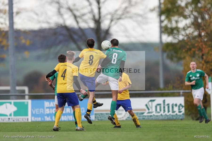 Benedikt Schlereth, Alexander Nadler, Kreisklasse Würzburg Gr. 3, 09.11.2019, SV Sendelbach-Steinbach, FC Gössenheim - Bild-ID: 2269906 Benedikt Schlereth, Alexander Nadler, Kreisklasse Würzburg Gr. 3, 09.11.2019, SV Sendelbach-Steinbach, FC Gössenheim - Bild-ID: 2269906