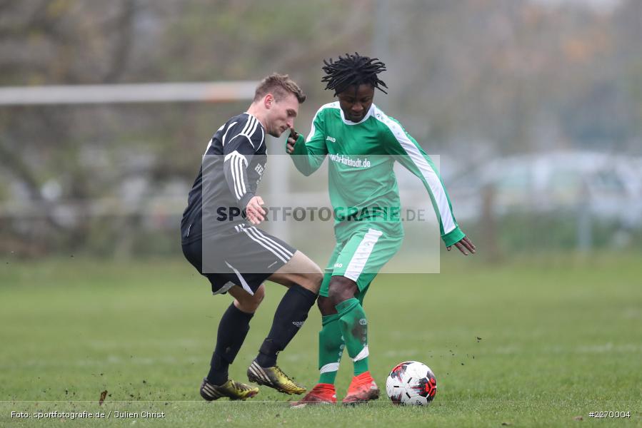 Sanusie Bah, Felix Müller, Kreisliga Würzburg Gr. 2, 10.11.2019, FV Steinfeld/Hausen-Rohrbach, FV Karlstadt - Bild-ID: 2270004 Sanusie Bah, Felix Müller, Kreisliga Würzburg Gr. 2, 10.11.2019, FV Steinfeld/Hausen-Rohrbach, FV Karlstadt - Bild-ID: 2270004
