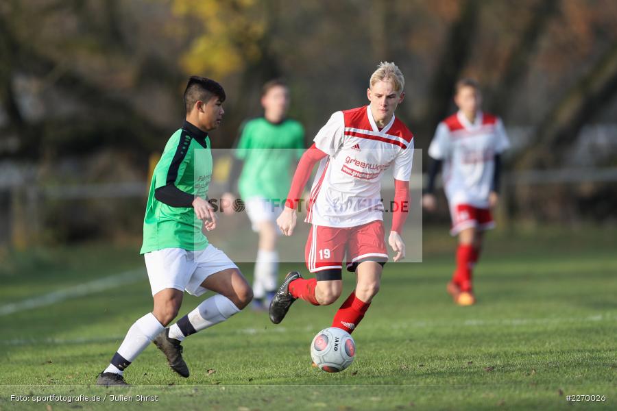 Marvin Roth, Jan-Mauries Caballero, 16.11.2019, A-Junioren Bezirksoberliga, (SG) SpVgg Hösbach-Bahnhof, (SG) FV Karlstadt - Bild-ID: 2270026 Marvin Roth, Jan-Mauries Caballero, 16.11.2019, A-Junioren Bezirksoberliga, (SG) SpVgg Hösbach-Bahnhof, (SG) FV Karlstadt - Bild-ID: 2270026