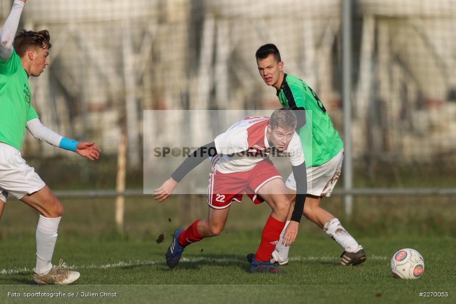 Tim Staab, Luca Röder, 16.11.2019, A-Junioren Bezirksoberliga, (SG) SpVgg Hösbach-Bahnhof, (SG) FV Karlstadt - Bild-ID: 2270053 Tim Staab, Luca Röder, 16.11.2019, A-Junioren Bezirksoberliga, (SG) SpVgg Hösbach-Bahnhof, (SG) FV Karlstadt - Bild-ID: 2270053