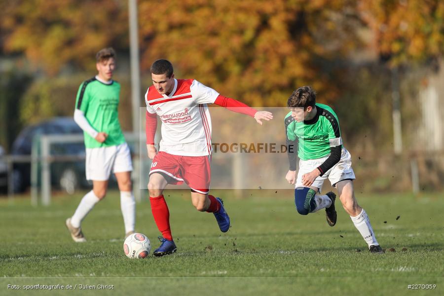 Erik Csapo, Lenny Maier, 16.11.2019, A-Junioren Bezirksoberliga, (SG) SpVgg Hösbach-Bahnhof, (SG) FV Karlstadt - Bild-ID: 2270059