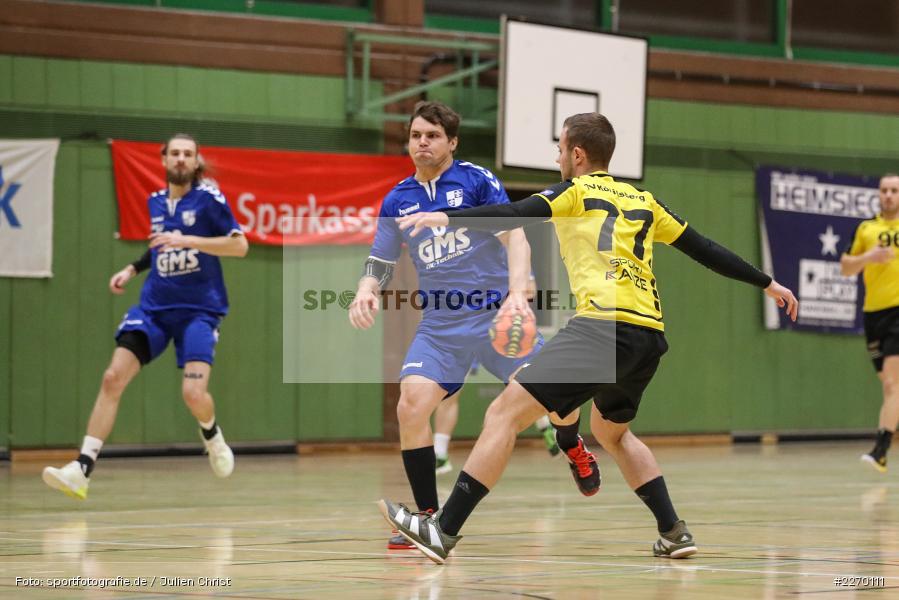 Sebastian Heun, Rene Böhm, Erwin-Ammann-Halle, Bezirksliga Staffel Nord, 16.11.2019, TV Königsberg, TSV Karlstadt - Bild-ID: 2270111