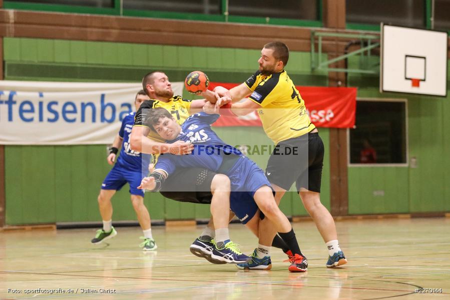 Andreas Kräutner, Florian Schmidt, Sebastian Heun, Erwin-Ammann-Halle, Bezirksliga Staffel Nord, 16.11.2019, TV Königsberg, TSV Karlstadt - Bild-ID: 2270144