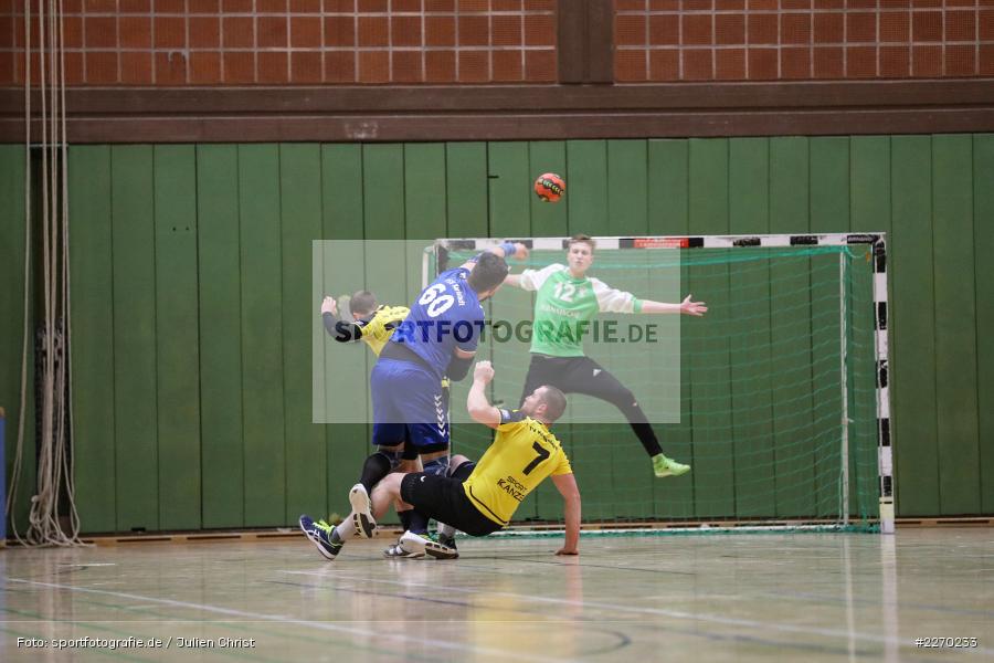 Daniel Born, Florian Schmidt, Felix Käb, Erwin-Ammann-Halle, Bezirksliga Staffel Nord, 16.11.2019, TV Königsberg, TSV Karlstadt - Bild-ID: 2270233