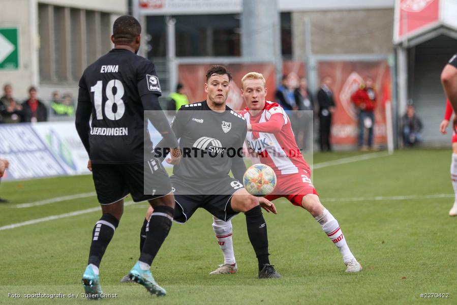 Tom Boere, Luke Hemmerich, FLYERALARM Arena, 23.11.2019, 3. Liga, KFC Uerdingen, FC Würzburger Kickers - Bild-ID: 2270422