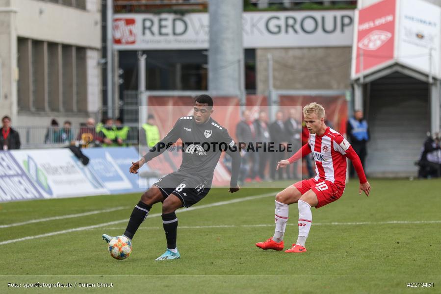 Simon Rhein, Franck Evina, FLYERALARM Arena, 23.11.2019, 3. Liga, KFC Uerdingen, FC Würzburger Kickers - Bild-ID: 2270431