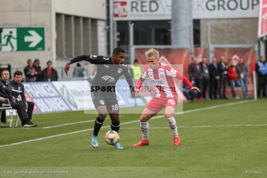 Franck Evina, Simon Rhein, FLYERALARM Arena, 23.11.2019, 3. Liga, KFC Uerdingen, FC Würzburger Kickers - Bild-ID: 2270432 Franck Evina, Simon Rhein, FLYERALARM Arena, 23.11.2019, 3. Liga, KFC Uerdingen, FC Würzburger Kickers - Bild-ID: 2270432