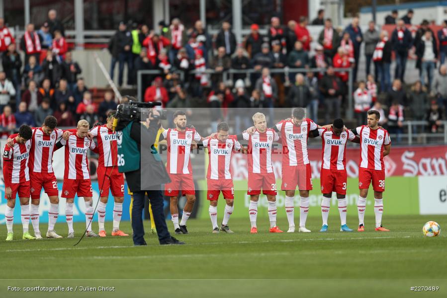 Gedenkminute Rudi May, FLYERALARM Arena, 23.11.2019, 3. Liga, KFC Uerdingen, FC Würzburger Kickers - Bild-ID: 2270489