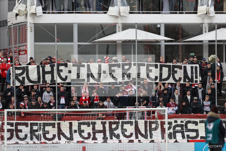 Gedenkminute Rudi May, FLYERALARM Arena, 23.11.2019, 3. Liga, KFC Uerdingen, FC Würzburger Kickers - Bild-ID: 2270490 Gedenkminute Rudi May, FLYERALARM Arena, 23.11.2019, 3. Liga, KFC Uerdingen, FC Würzburger Kickers - Bild-ID: 2270490