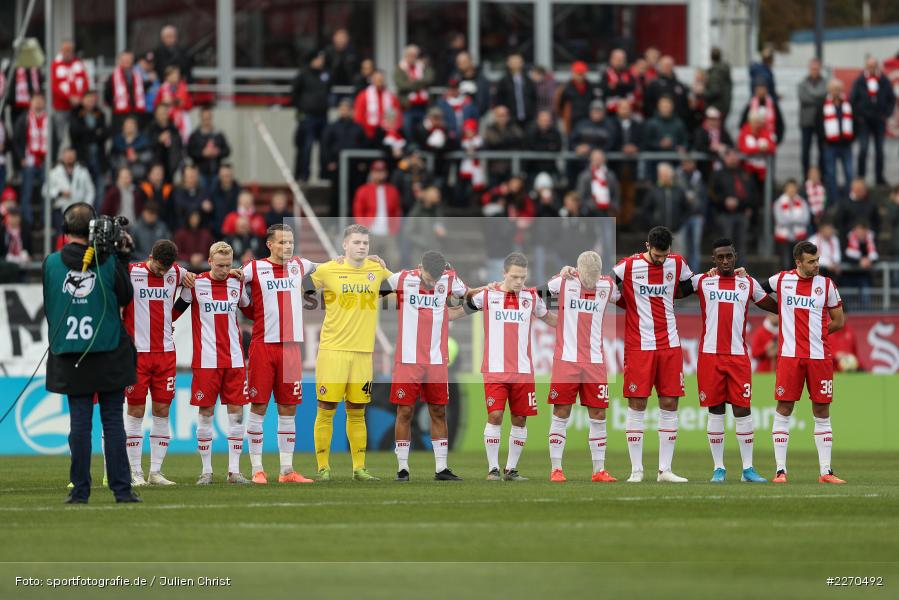 Gedenkminute Rudi May, FLYERALARM Arena, 23.11.2019, 3. Liga, KFC Uerdingen, FC Würzburger Kickers - Bild-ID: 2270492 Gedenkminute Rudi May, FLYERALARM Arena, 23.11.2019, 3. Liga, KFC Uerdingen, FC Würzburger Kickers - Bild-ID: 2270492