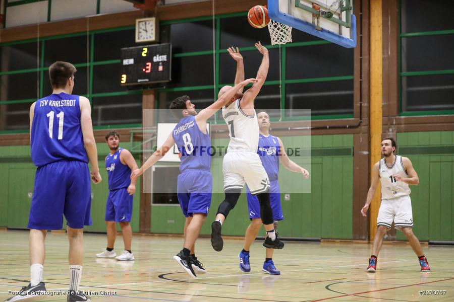 Ricardo Münch, Dominic Hiller, 23.11.2019, Basketball Bezirksoberliga, SV Oberdürrbach, TSV Karlstadt - Bild-ID: 2270757