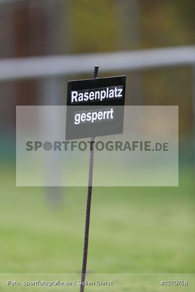 Rasenplatz gesperrt, 24.11.2019, A-Klasse Würzburg Gr. 6, TSV Karlburg III, TSV Retzbach II - Bild-ID: 2270758