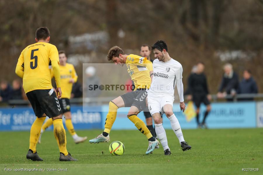 Cedric Fenske, Tom Feulner, Bayernliga Nord 30.11.2019, SpVgg Bayern Hof, TSV Karlburg - Bild-ID: 2270928
