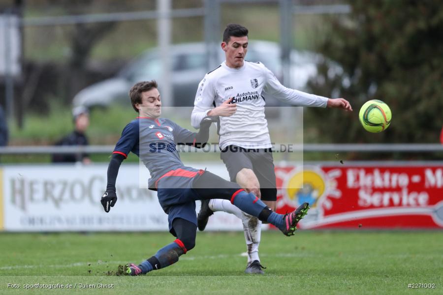 Max Lambrecht, Sebastian Schebler, 01.12.2019, Kreisliga Würzburg, SG Hettstadt, TSV Karlburg II - Bild-ID: 2271002